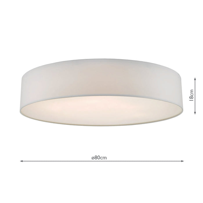 Cierro 6 Light Flush Ivory 80cm<br>Ivory