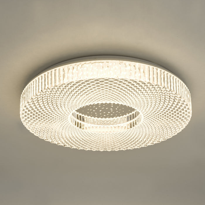 Cimona Flush Acrylic Large LED<br>Clear