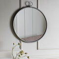 Cloud Silver Round Mirror