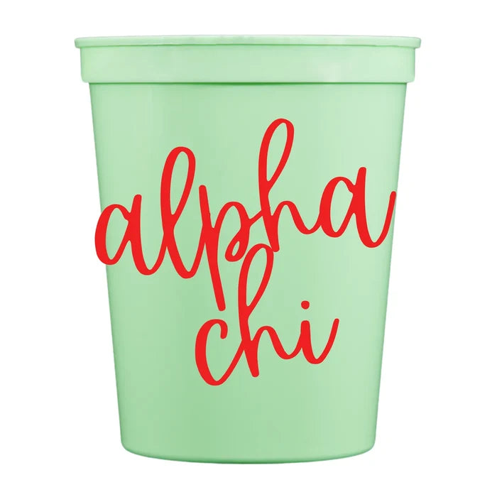 Colored Cups 6ct- Alpha Chi Omega