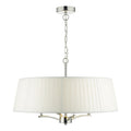 Cristin 4 Light Pendant Polished Nickel With Ivory Shade<br>Polished Nickel