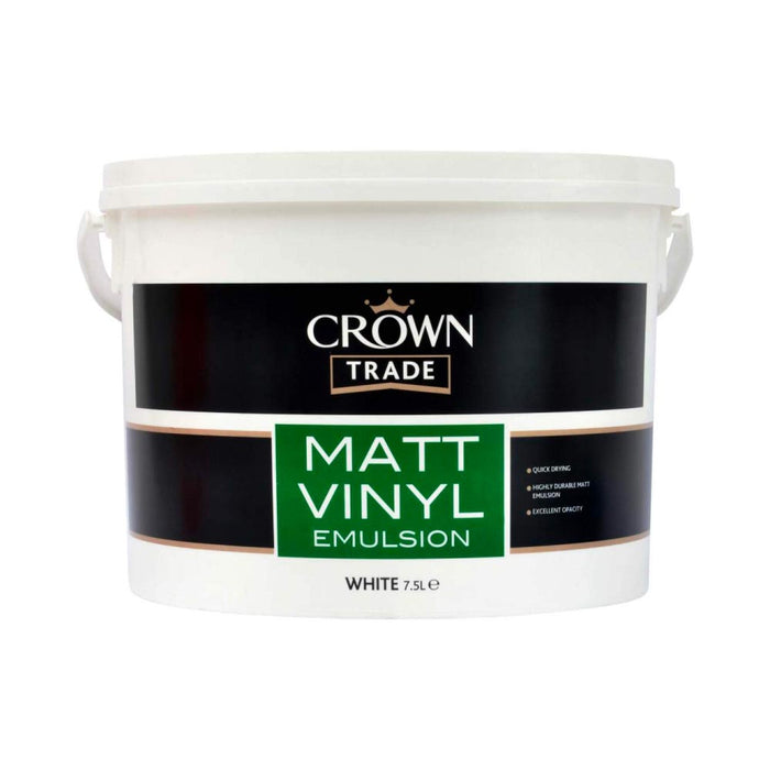 Crown Trade Vinyl Matt Emulsion - White 7.5L