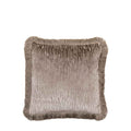 Cut Velvet Fringe Cushion Silver - Poly Filled