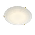 Damask 30cm Diam Flush(Glass White)<br>Alabaster Effect