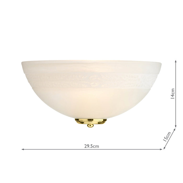Damask Wall Bracket Brass<br>Polished Brass
