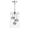 Decade 3 Light Pendant Polished Chrome Glass<br>Polished Chrome