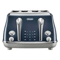 Delonghi CTOC4003.BL 4 Slice Icona Capitals Toaster London Blue