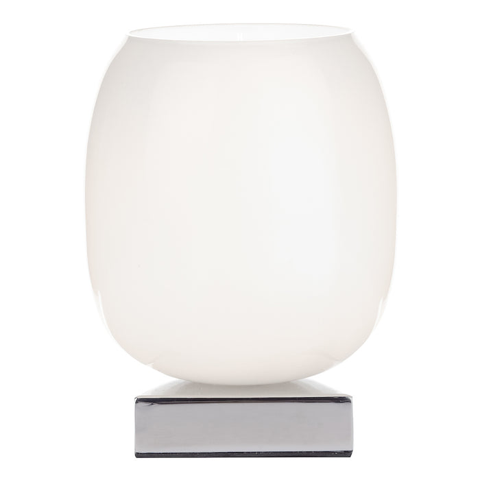 Dino Touch Table Lamp Polished Chrome White Glass<br>Polished Chrome