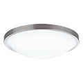 Dover Bathroom Flush Satin Chrome White Acrylic IP44 <br> Satin Chrome