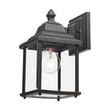 Doyle Outdoor Wall Light Black/Gold Glass IP44<br>Matt Black Gold