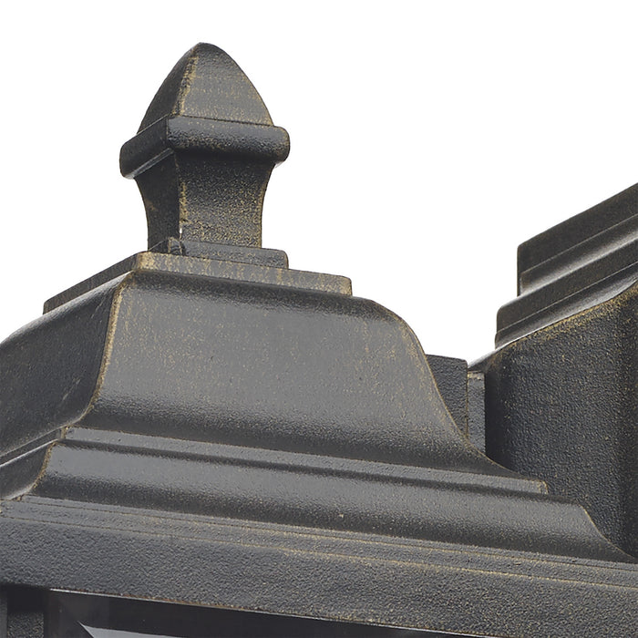 Doyle Outdoor Wall Light Black/Gold Glass IP44<br>Matt Black Gold