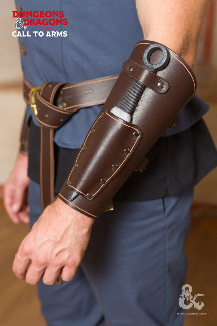 Dungeons & Dragons Rogue Leather Bracers Brown-GoblinSmith