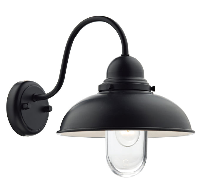 Dynamo Outdoor Wall Light Matt Black Glass IP44<br>Matt Black