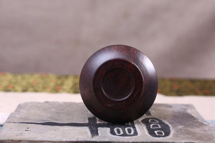 Ebony Hardwood Coasters with Silver Leaf * Set of 2