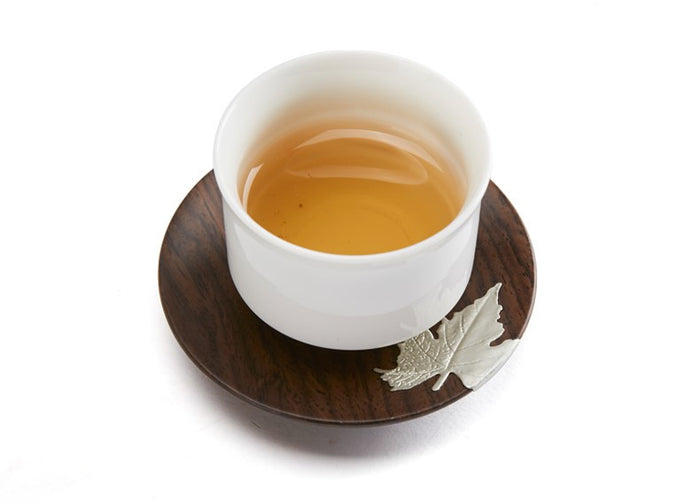 Ebony Hardwood Coasters with Silver Leaf * Set of 2 | Yunnan Sourcing Tea Shop