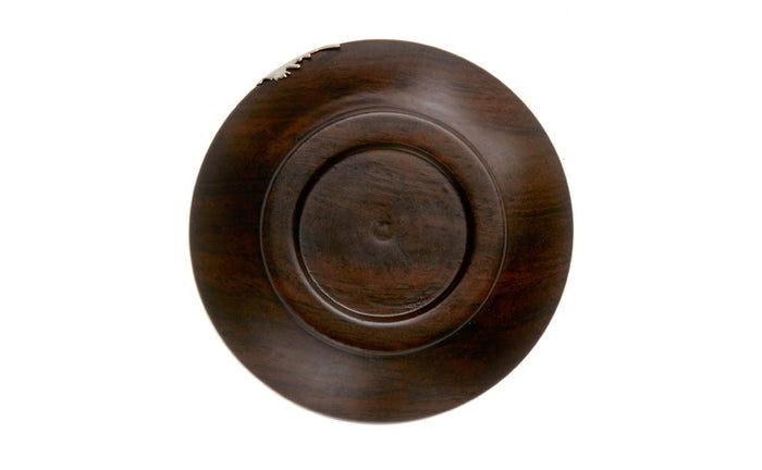 Ebony Hardwood Coasters with Silver Leaf * Set of 2 | Yunnan Sourcing Tea Shop