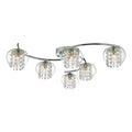 Elma 6 Light Semi Flush Polished Chrome & Crystal<br>Polished Chrome