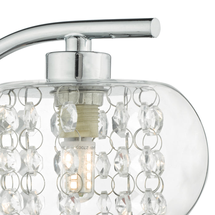 Elma Wall Light Polished Chrome & Glass<br>Polished Chrome
