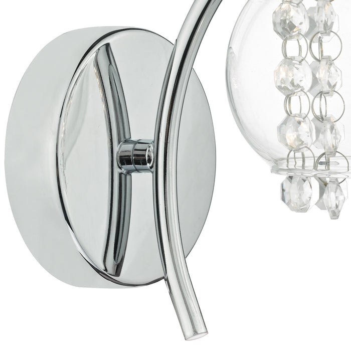 Elma Wall Light Polished Chrome & Glass<br>Polished Chrome