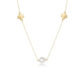 enewton: 15" choker signature cross admire simplicity chain gold - pearl