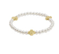 enewton: Signature Cross Pearl Pattern 4mm - Gold - B Social Boutique