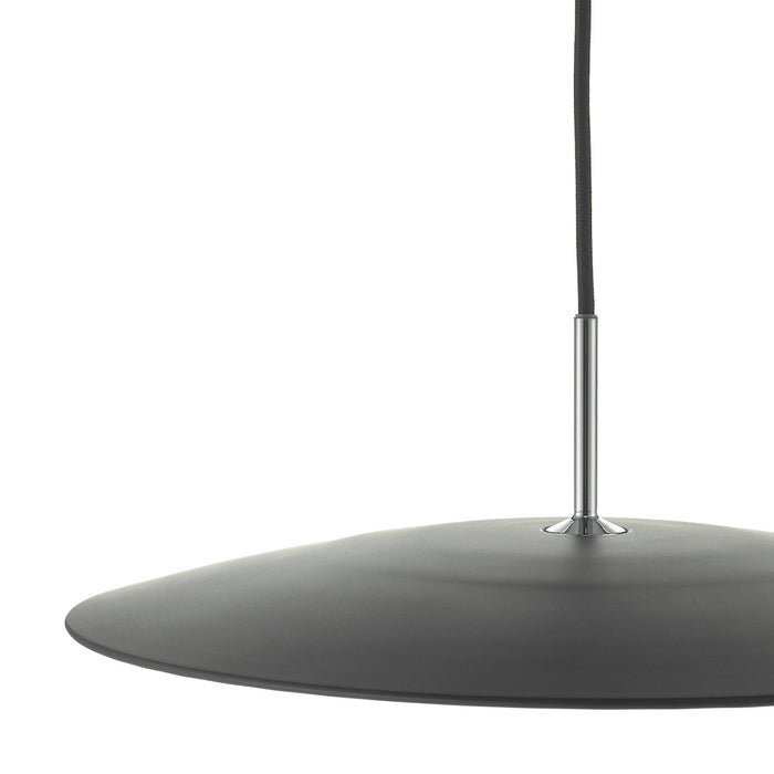 Enoch Pendant Matt Black & Stainless Steel LED<br>Matt Black