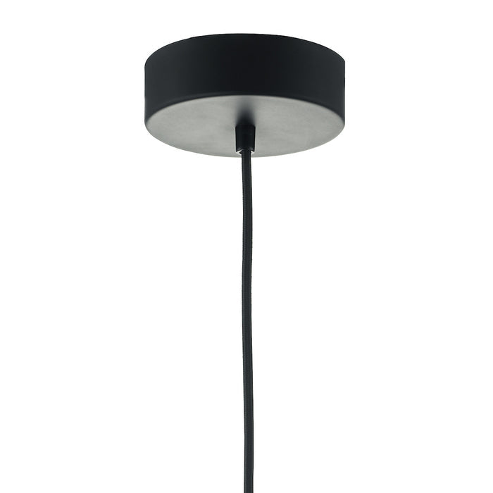 Enoch Pendant Matt Black & Stainless Steel LED<br>Matt Black