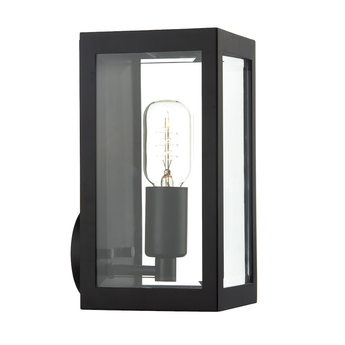 Era Outdoor Wall Light Black Glass IP44<br>Matt Black