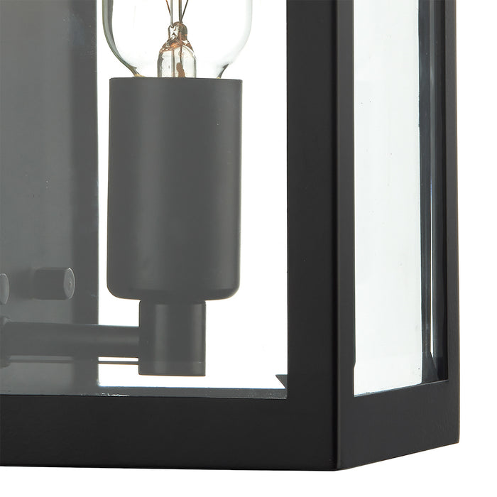 Era Outdoor Wall Light Black Glass IP44<br>Matt Black