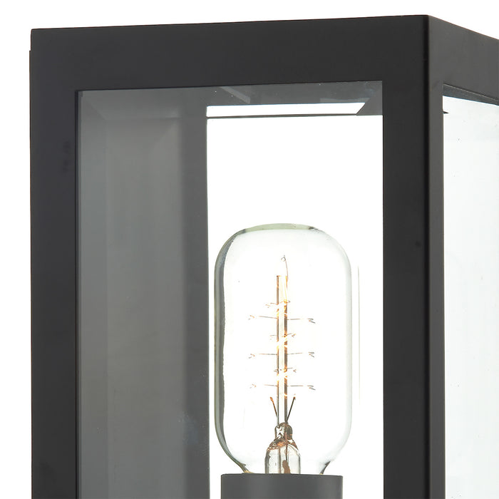 Era Outdoor Wall Light Black Glass IP44<br>Matt Black