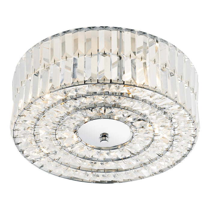 Errol Crystal Semi Flush Fitting Polished Chrome<br>Crystal