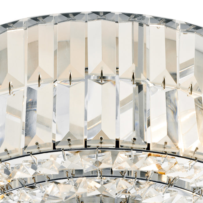 Errol Crystal Semi Flush Fitting Polished Chrome<br>Crystal