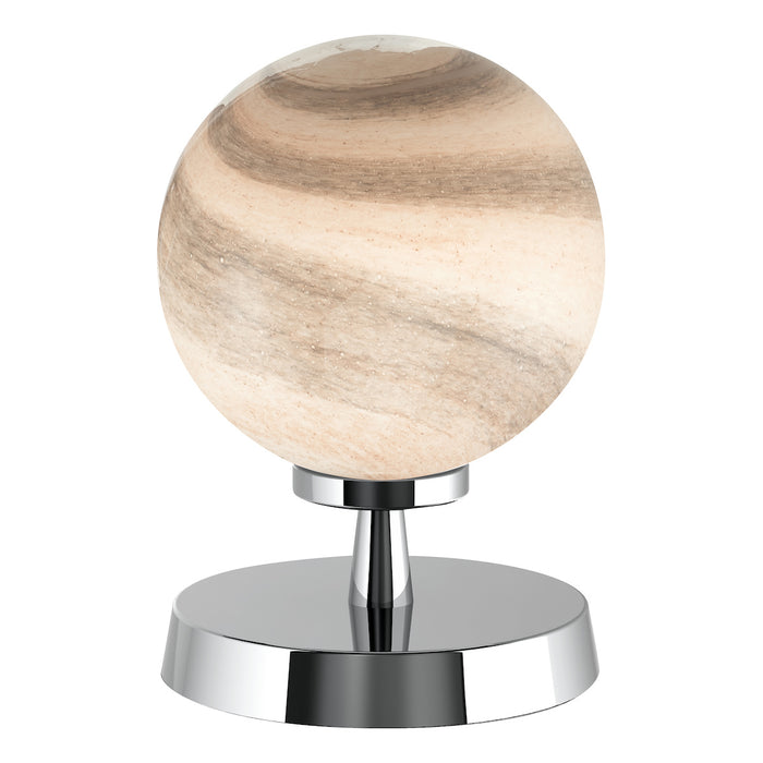 Esben Touch Table Lamp Polished Chrome With Planet Glass<br>Polished Chrome