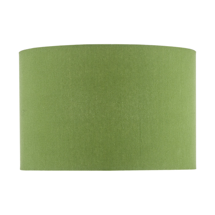 Etzel Green Linen Drum Shade 30cm<br>Green