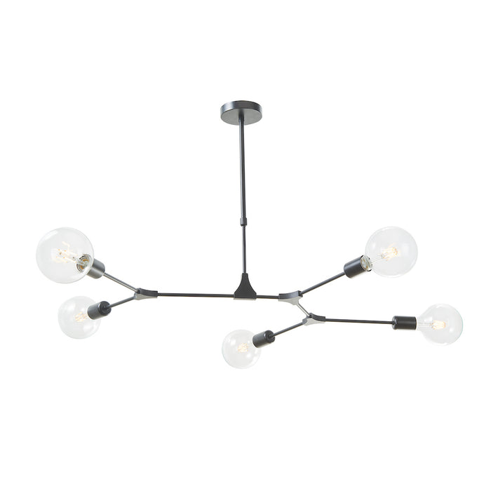 Euphemia 5 Light Pendant Black<br>Satin Black