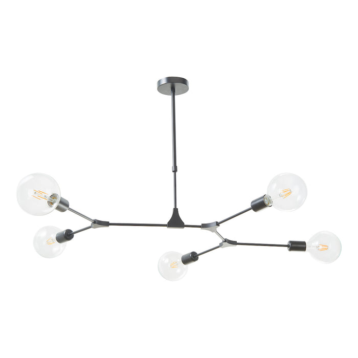 Euphemia 5 Light Pendant Black<br>Satin Black