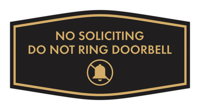 Fancy No Soliciting Do Not Ring Doorbell Wall or Door Sign