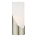 Faris Touch Table Lamp Satin Nickel Opal Glass<br>Satin Nickel