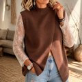 Florenza – Floral Lace Mock-Neck Long-Sleeve Top