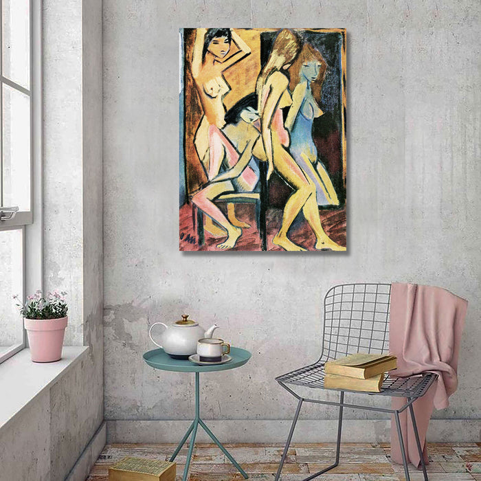 Four Nudes In Front Of The Mirror, Reproduction