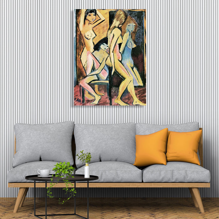 Four Nudes In Front Of The Mirror, Reproduction