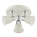 Fry 3 Light Plate Spotlight Cream Polished ChromeMatt Cream
