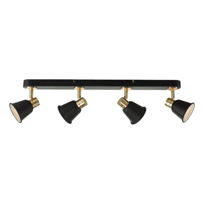 Fry 4 Light Bar Spotlight Black & Rose Gold<br>Matt Black