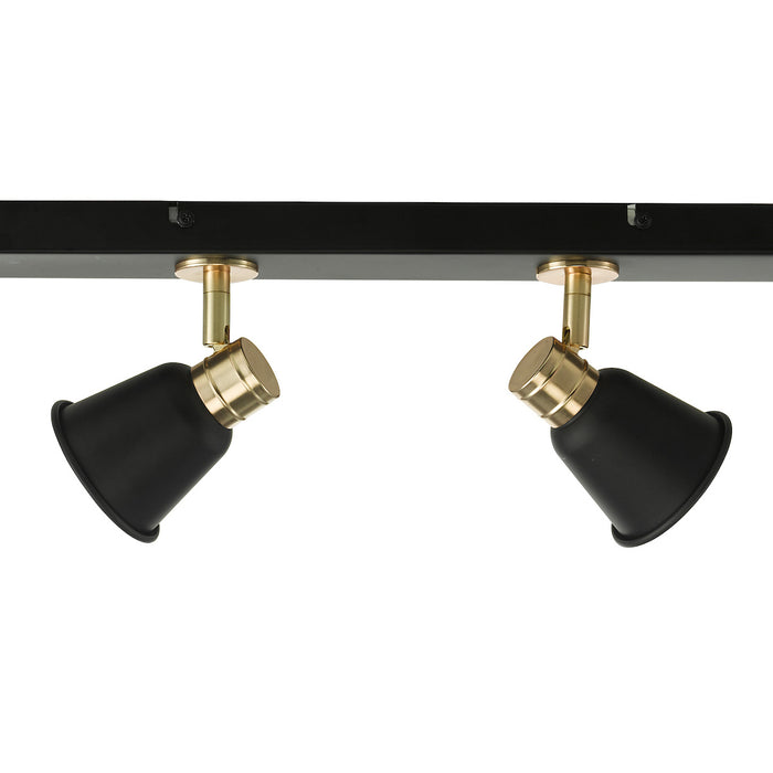 Fry 4 Light Bar Spotlight Black & Rose Gold<br>Matt Black