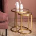 Fulda Nest of Two Tables Gold