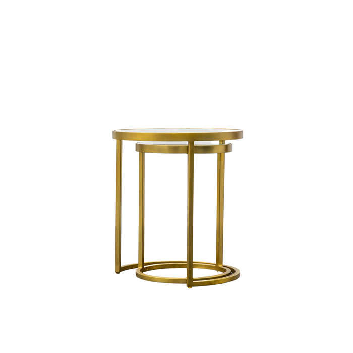 Fulda Nest of Two Tables Gold