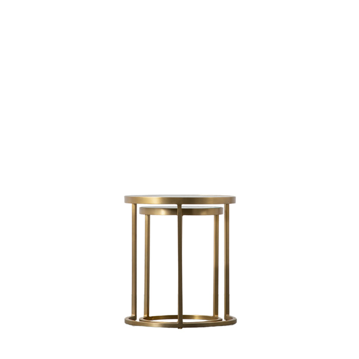 Fulda Nest of Two Tables Gold