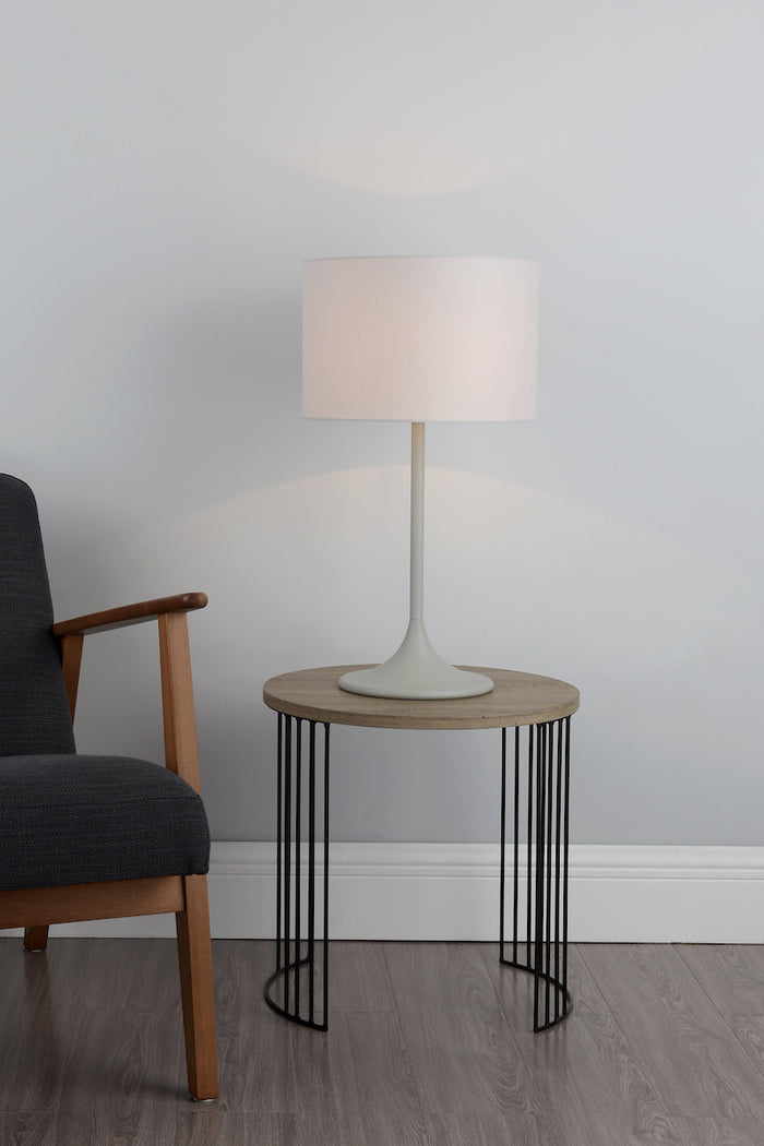 Funchal Table Lamp Grey With Shade <br>Matt Grey