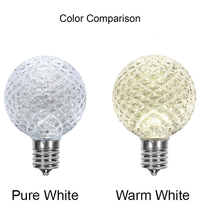 G50 LED Patio Lights - E-12 - Pure White (Cool White) - 10 Pack