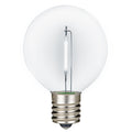 G50 Smooth Filament LED Patio Lights - E-17 - Pure White - 25 Pack